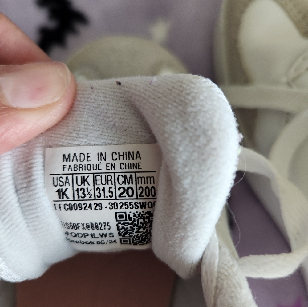 Reebok Kids White and Pink Sneakers - Picture 5 of 6